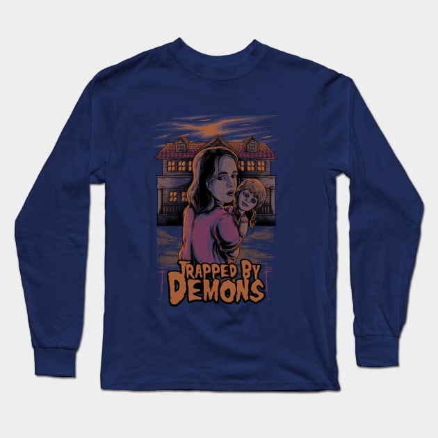 Trapped by Demons Long Sleeve T-Shirt by Dark Planet Tees